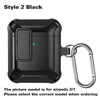 SearchFindOrder Style 2 Black / For Airpods 3 2021 Shockproof Protective Cover for Apple AirPods 1, 2 and Pro