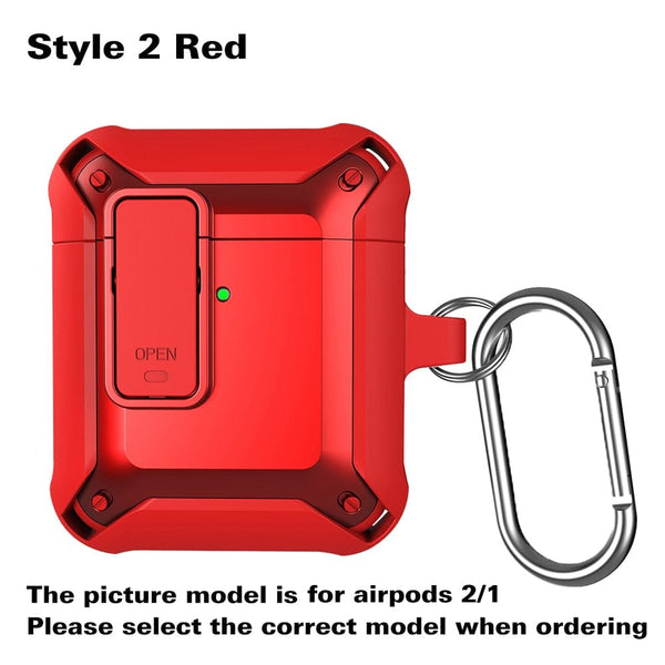 SearchFindOrder Style 2 Red / For Airpods 3 2021 Shockproof Protective Cover for Apple AirPods 1, 2 and Pro