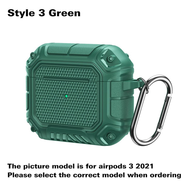 SearchFindOrder Style 3 Green / For Airpods 3 2021 Shockproof Protective Cover for Apple AirPods 1, 2 and Pro