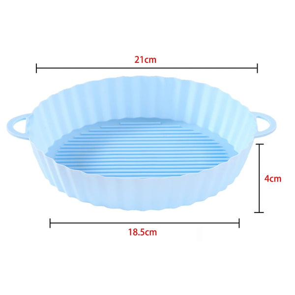 SearchFindOrder Style B Blue Air Fryer Silicone Baking Tray Liner