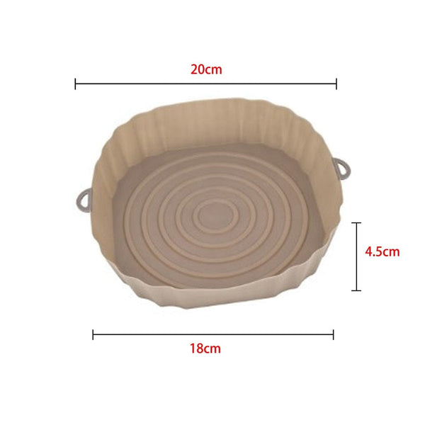 SearchFindOrder Style C Brown Air Fryer Silicone Baking Tray Liner