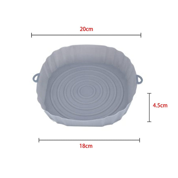 SearchFindOrder Style C Grey Air Fryer Silicone Baking Tray Liner