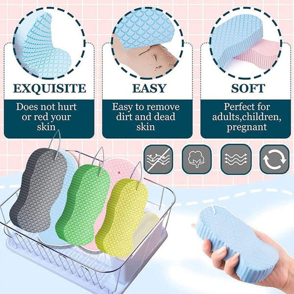 SearchFindOrder Super Soft Exfoliating Bath Sponge for Body Scrub & Dead Skin Removal