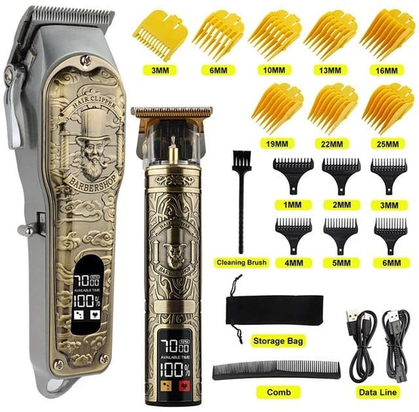 SearchFindOrder The Barbers Brass on Brass Professional Hair Trimmer with LCD Display