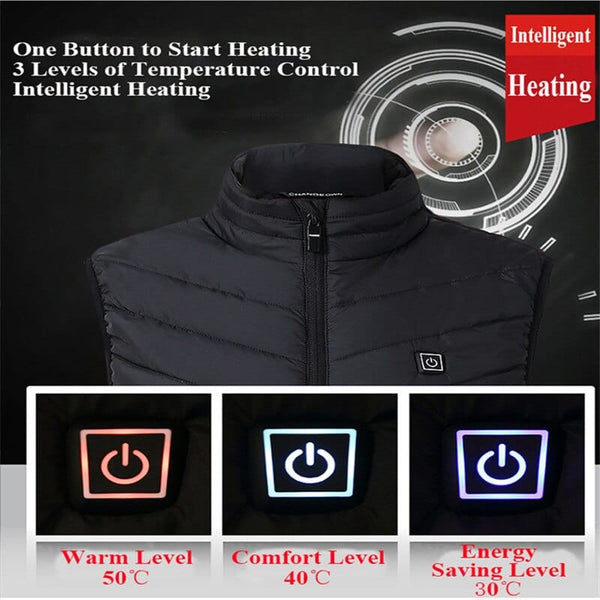 SearchFindOrder Thermal USB Electric Heating Vest (9 Adjustable Heating Zones)