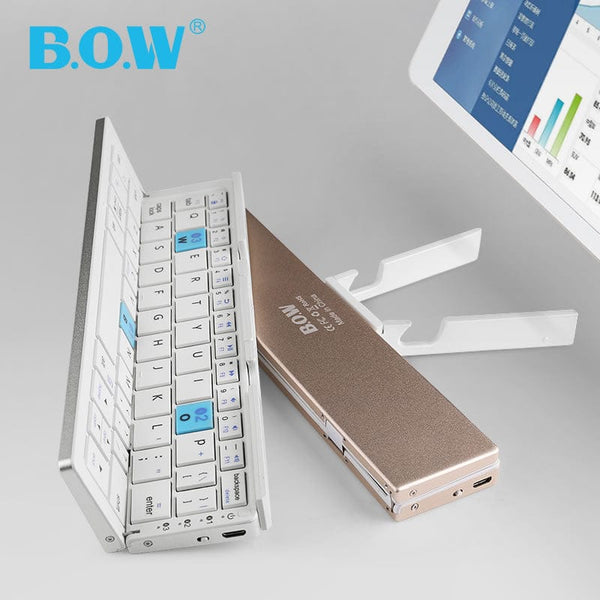 SearchFindOrder Tri-Fold Bluetooth Keyboard for iPad & iPhone