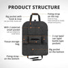 SearchFindOrder Universal Car Back Seat Storage Organizer with Elastic Felt Storage Bag 6 Pockets Organizer