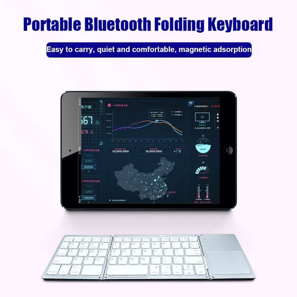 SearchFindOrder Universal Mini Foldable Wireless Keyboard with Touchpad