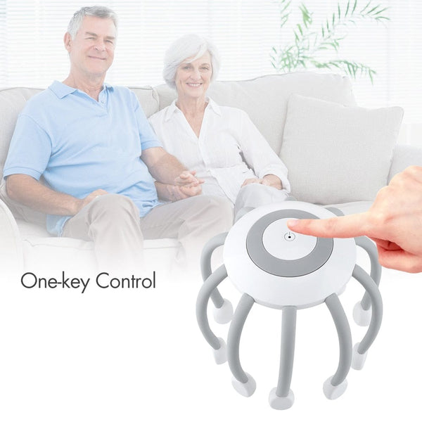 SearchFindOrder USB RechargeableHands-Free Head and Scalp Octopus Claw Massager with 4 Vibration Modes for Stress Relief