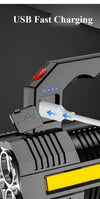 SearchFindOrder USB Rechargeable Powerful Lumen Flashlight