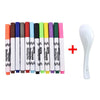 SearchFindOrder Vibrant Watercolor Brush Pens (12 Pieces & Ceramic Spoon)