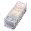 SearchFindOrder White 7 Grids Foldable Drawer Storage Box Organizer