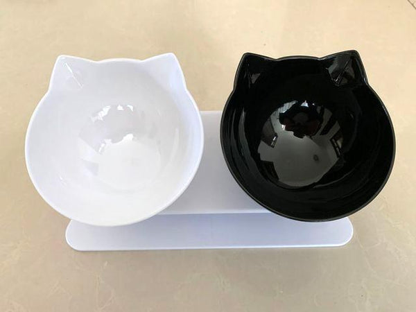 SearchFindOrder white and black The AmazingOrthopedic Cat Bowl