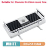 SearchFindOrder White Round Hole Detachable Shower Shelf Rack