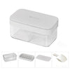 SearchFindOrder White Set Round Ice Cube Tray with Storage with Swift Release
