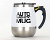 SearchFindOrder White Stainless Steel Magnetized Self Stirring Mug