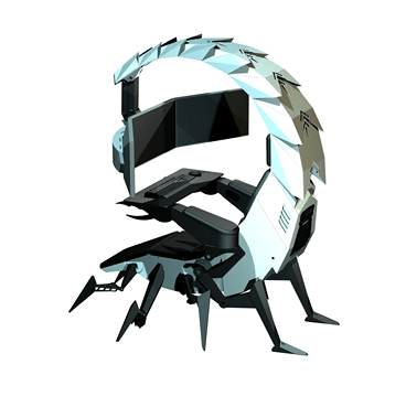SearchFindOrder White The Scorpion Super Game Extradimensional Gaming Cockpit Zero Gravity Chair with Support 1 - 3 Monitors