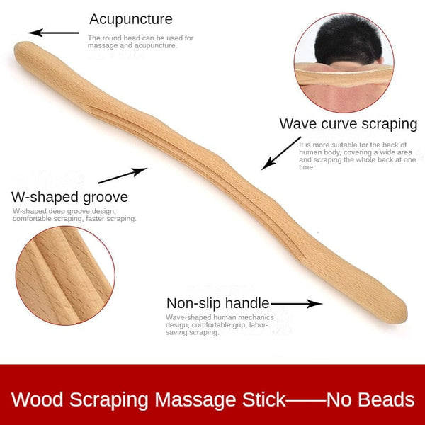 SearchFindOrder Wooden Gua Sha Neck Shoulder Back Massager