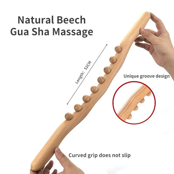 SearchFindOrder Wooden Gua Sha Neck Shoulder Back Massager