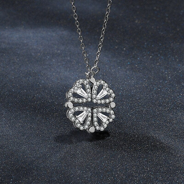 SearchFindOrder XL333S Elegant Four Heart Magnet Necklace