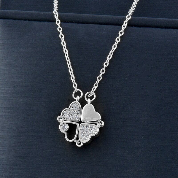 SearchFindOrder XL333V Elegant Four Heart Magnet Necklace