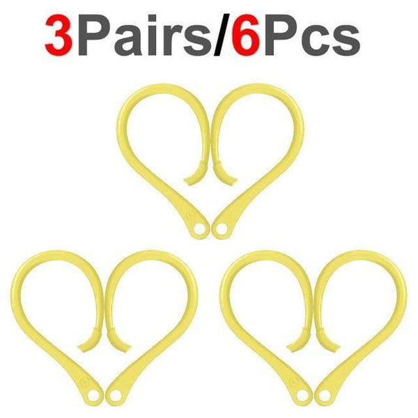 SearchFindOrder Yellow 3 Pairs Ear Hook AirPods Holder