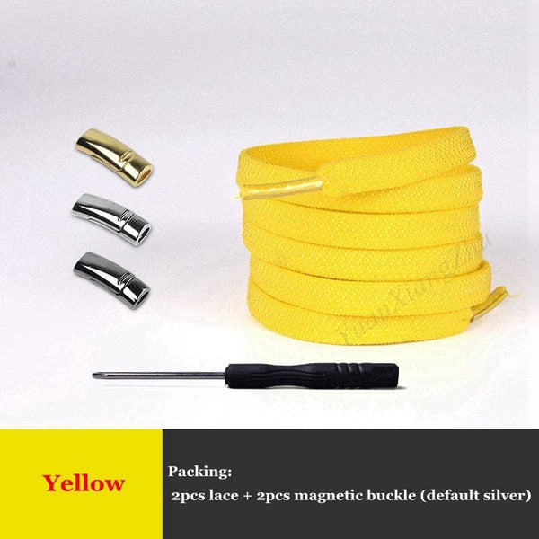 SearchFindOrder Yellow / China / 100cm Smart Magnetic No-Tie Shoelaces