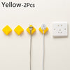 SearchFindOrder Yellow Power Cord Holding Wall Hook (2 Pieces)