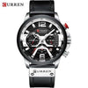 Yellow Angel Jewelry & Watches black silver Watch Men Business Watches Leather band Wristwatch