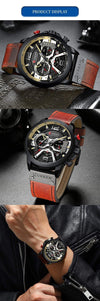 Yellow Angel Jewelry & Watches Watch Men Business Watches Leather band Wristwatch
