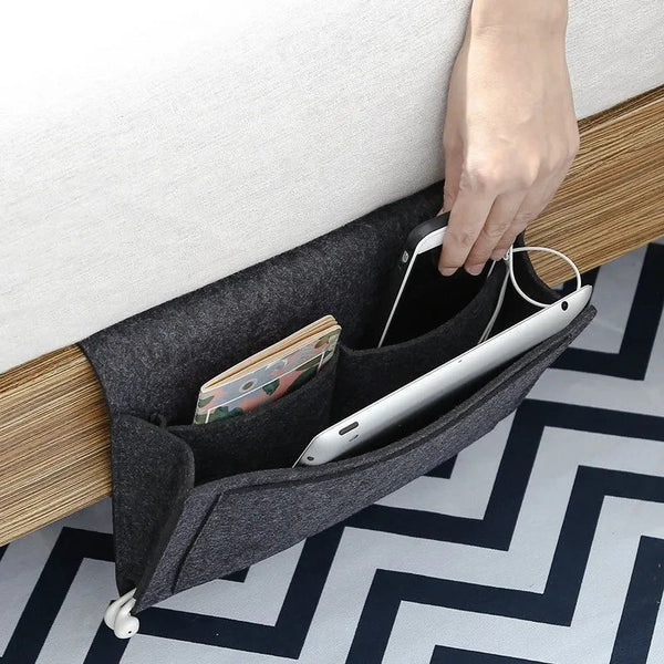 Felt Bedside Hanging Storage Bag with Foldable Design & Multiple Colors