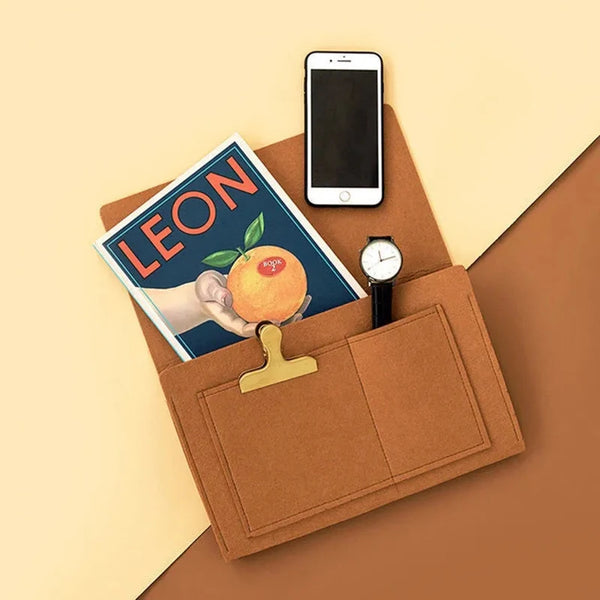 Felt Bedside Hanging Storage Bag with Foldable Design & Multiple Colors