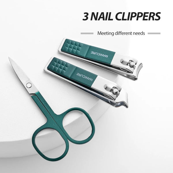 6-Piece Stainless Steel Nail Scissors & Clipper Set – Portable Manicure Grooming Kit for Men & Women