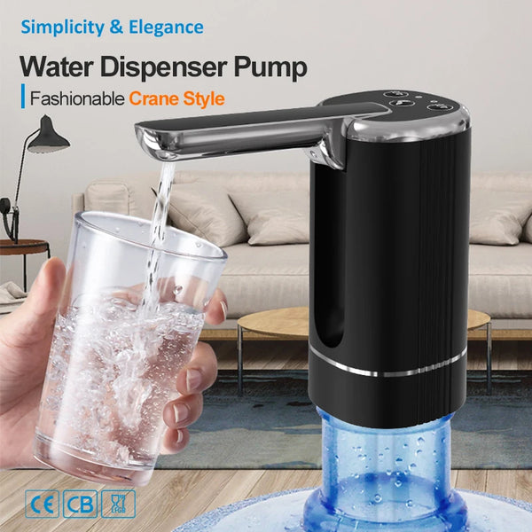 Portable USB Water Dispenser Pump – Foldable & Automatic for Travel