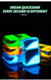 Luminous Quicksand Fluorescent Kerosene Lighter – Windproof Transparent Shell Creative Smoking Accessory Gift