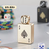 Rotating Dice Playing Cards Windproof Green Flame Gas Lighter – Novelty Collectible Pocket Lighter