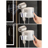 Hands-Free Rotating Hair Dryer Holder – Wall-Mounted Adjustable Hair Dryer Bracket