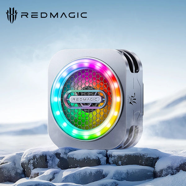 30W Magnetic Liquid Cooling Fan with RGB Lighting & AI Temperature Control for Mobile Phones and Tablets