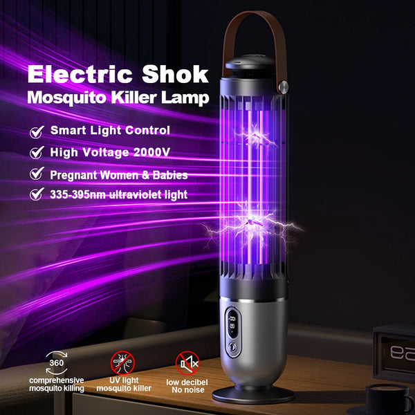 USB Rechargeable Mosquito Killer Lamp – Electric Shock UV Bug Zapper for Indoor & Outdoor Use