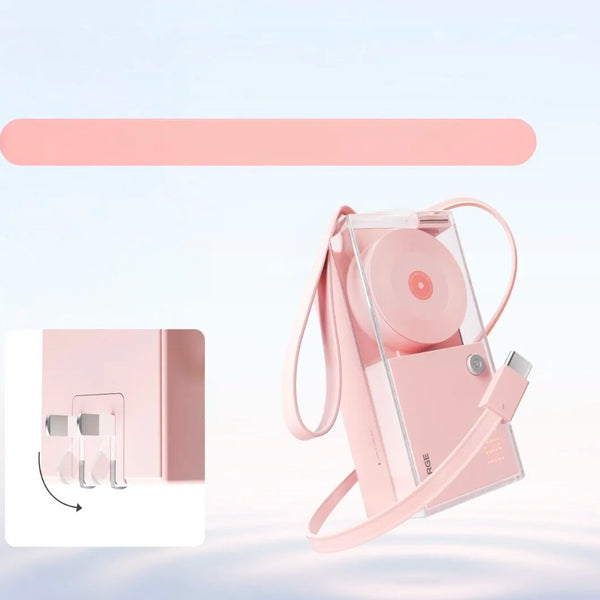 3-in-1 Power Bank with Built-In Plug – Portable Fast Charging Backup Battery