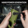 Solar Hand Crank LED Emergency Light with 200m Range & Weatherproof Hook