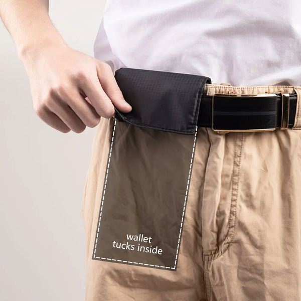 Anti-Theft RFID Blocking Travel Pouch Money Belt Bag for Men & Women