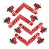 4-Pack 90° Aluminum Alloy Positioning Squares – Right Angle Woodworking Corner Clamps