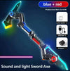 Outdoor LED Sword-Axe Transforming Toy with Mist Effect & Multi-Color Lights