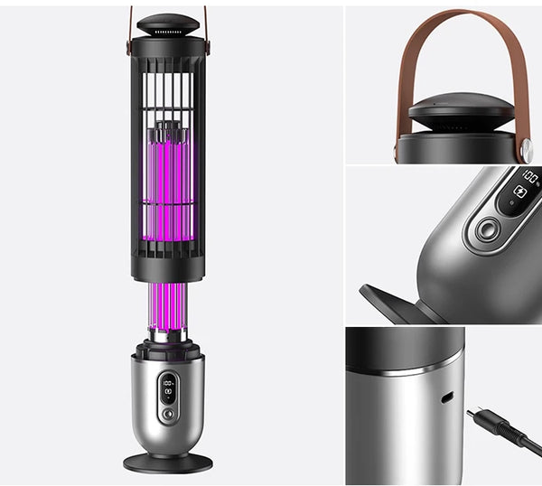USB Rechargeable Mosquito Killer Lamp – Electric Shock UV Bug Zapper for Indoor & Outdoor Use
