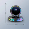 Smart Clamping Car Phone Mount with RGB Light & 360° Rotation