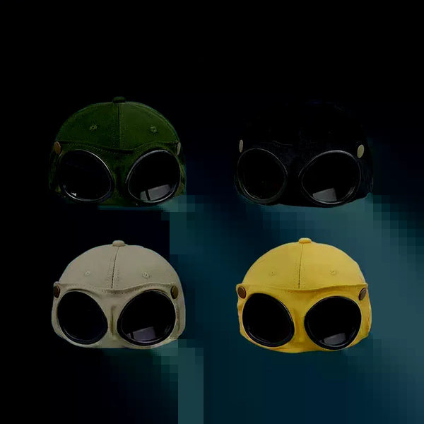 Trendy Backwards Baseball Cap with Built-in Sunglasses – Unisex Style
