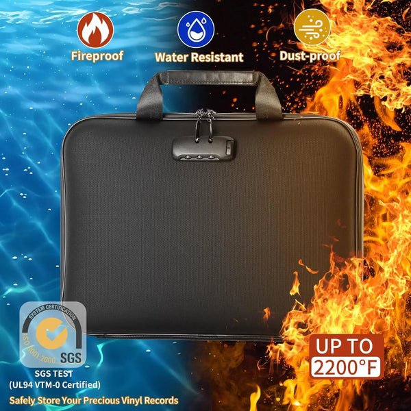 Hard-Shell Fireproof Document Box with Lock – Portable Secure Organizer for Home, Office & Travel