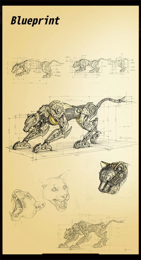 DIY Assembly 3D Metal Mechanical Model Kit – Scorpion, Cheetah, Wasp, Falcon, Pterosaur & Phoenix