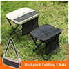 Foldable Backpack Stool – Portable Lightweight Folding Chair with Carry Bag